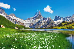 スイス・フランスの各都市2連泊で充実の山歩き！　アルプス三大名峰トレッキング 9日間