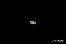 天体望遠鏡からみた土星（イメージ）